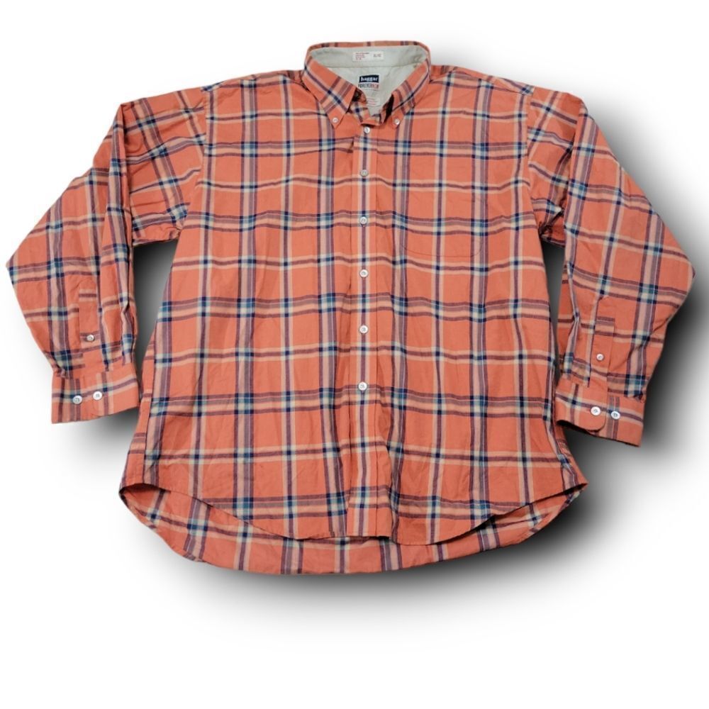 Haggar Shirt Size XL Mens Haggar Forever New Shirt Button Down Long Sleeve Plaid